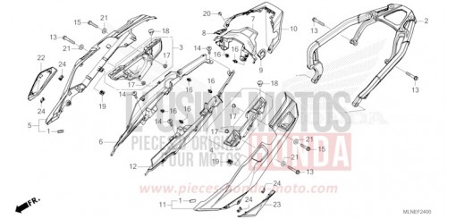 COUVERCLE LATERAL/PORTE-BAGAGE ARRIERE (1) CRF1100A3S de 2025